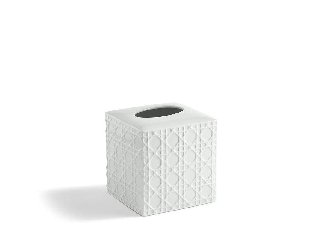 Kassatex ARN-TH Rattan Tissue Holder , White