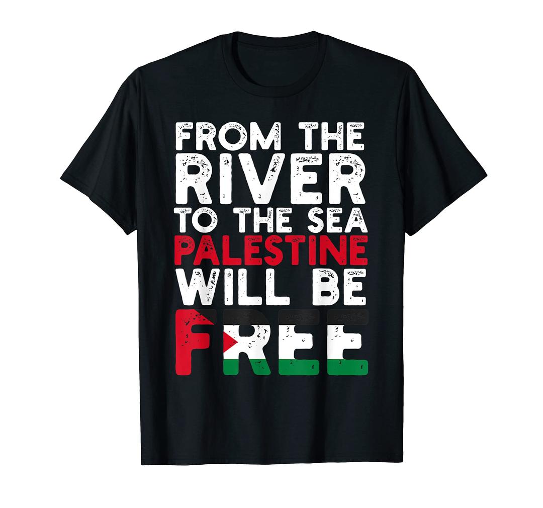 Free Palestine From The River To The Sea Palestine Flag T-Shirt