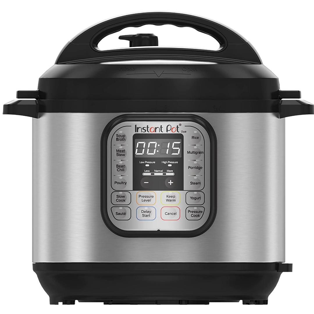 InstantPot Duo 7-in-1 Electric Pressure Cooker, 6 Qt, 5.7 Litre, 1000 W, Brushed Stainless Steel/Black