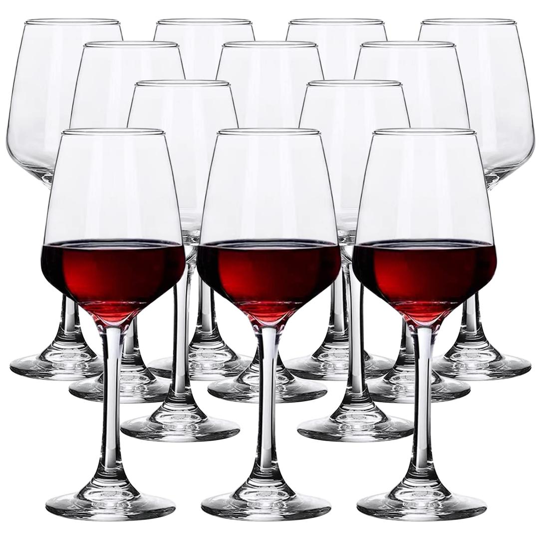 UfrountRed Wine Glasses Set of 12,11 OZ Classic White Wine Glass with Stem,Elegant Long Stemware Red Wine or White Wine Glassware for Restaurant and Party