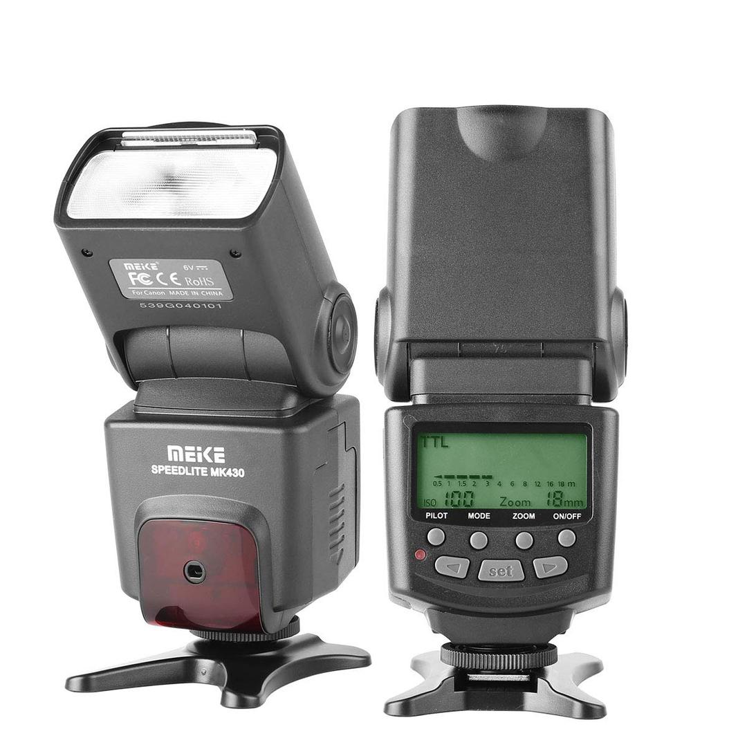 Meike MK430 E-TTL Speedlite Shoe Mount Flash for 70D 77D 80D Rebel T7i T6i T6s T6 T5i T5 T4i T3i SL2 and Other EOS DSLR Cameras