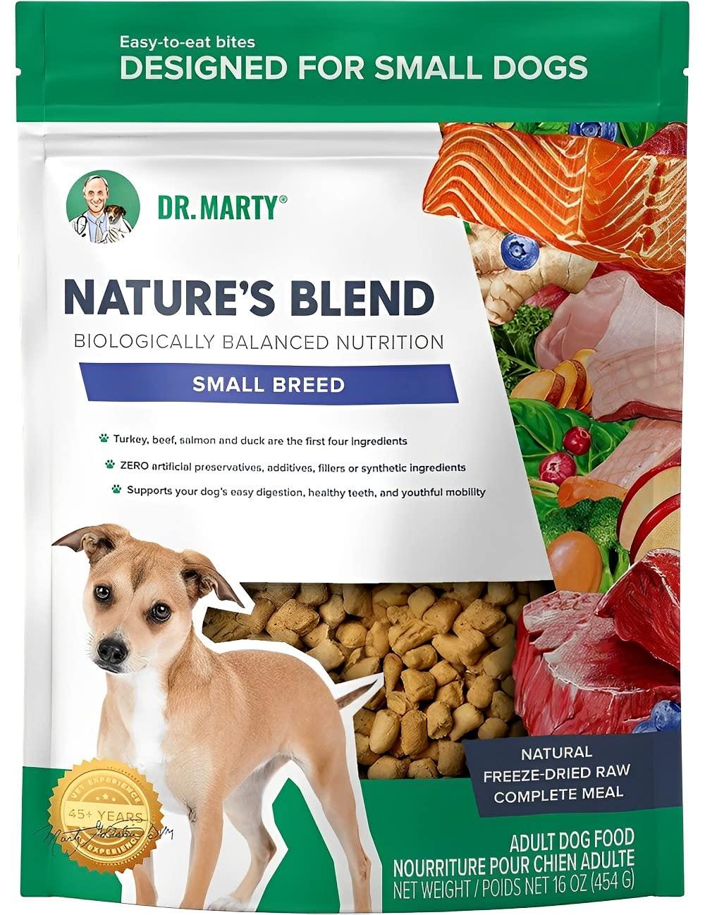 Dr. Marty Nature's Blend Adult Small Breed Freeze-Dried Raw Dog Food 16 oz, 1 Pound (Pack of 1)