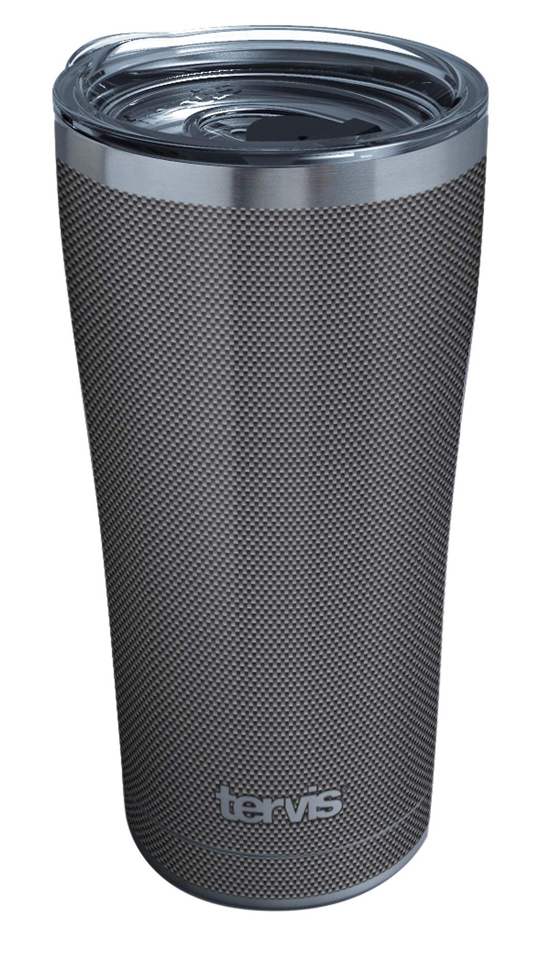 TervisCarbon Fiber Pattern Triple Walled Insulated Tumbler Travel Cup Keeps Drinks Cold & Hot, 20oz Legacy, Stainless Steel, 1 Count (Pack of 1)