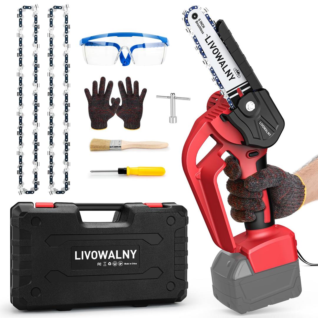 Mini chainsaw for Milwaukee m18 Battery（battery not included）: cordless electric chain saw - handheld 6 inch pruning tool