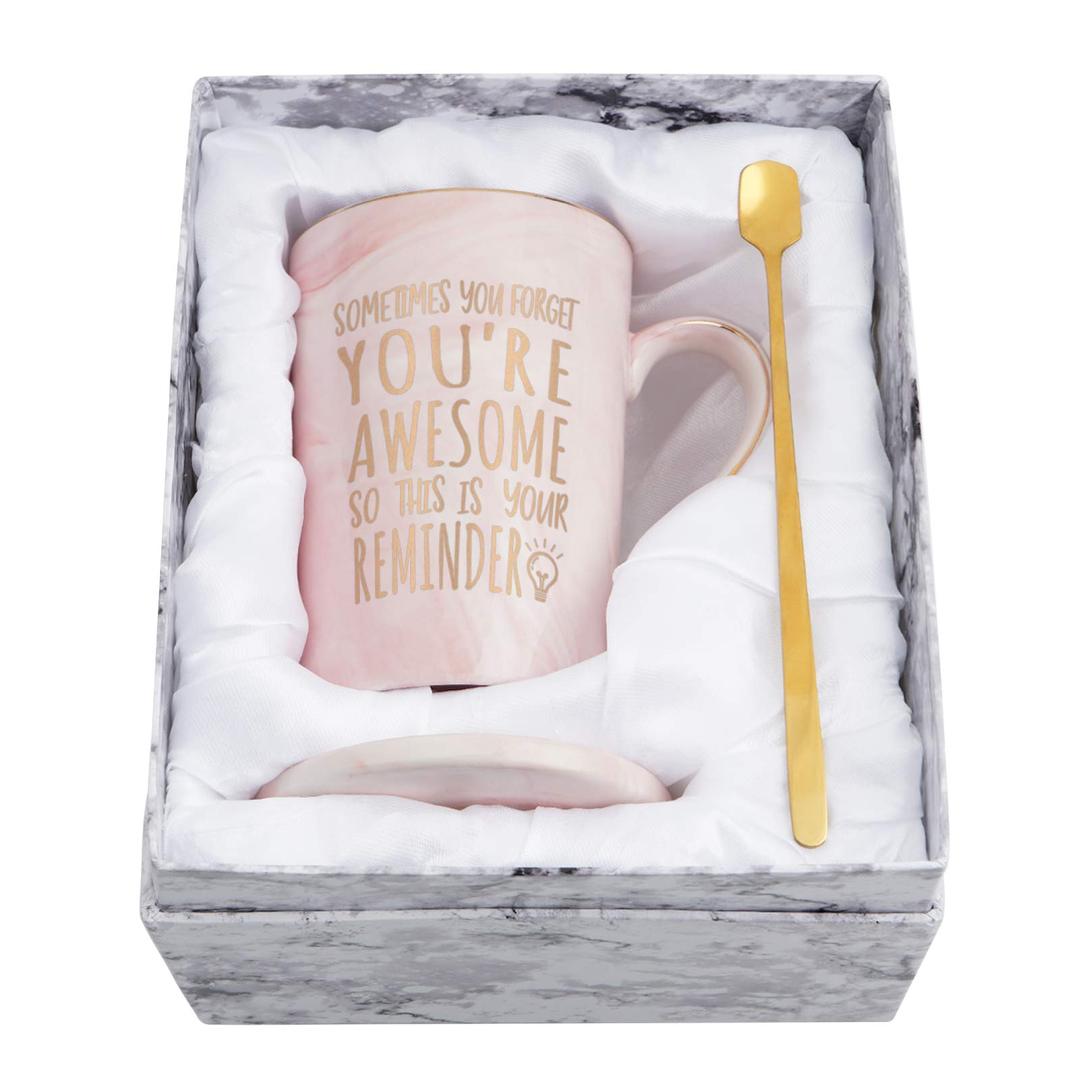 Thank You Gifts, Sometimes You Forget You are Awesome Ceramic Mug, Gifts For Congratulations, Employee Appreciation, Inspirational Encouragement for Women, Friends, Coworker with Gift Box