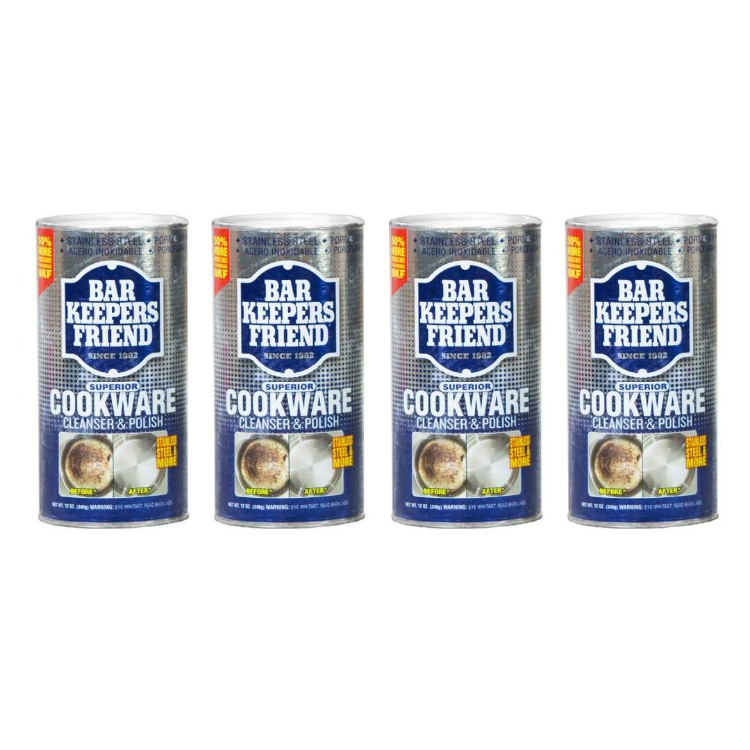 Bar Keepers FriendCookware Cleanser, 12-Ounce (Pack of 4)']