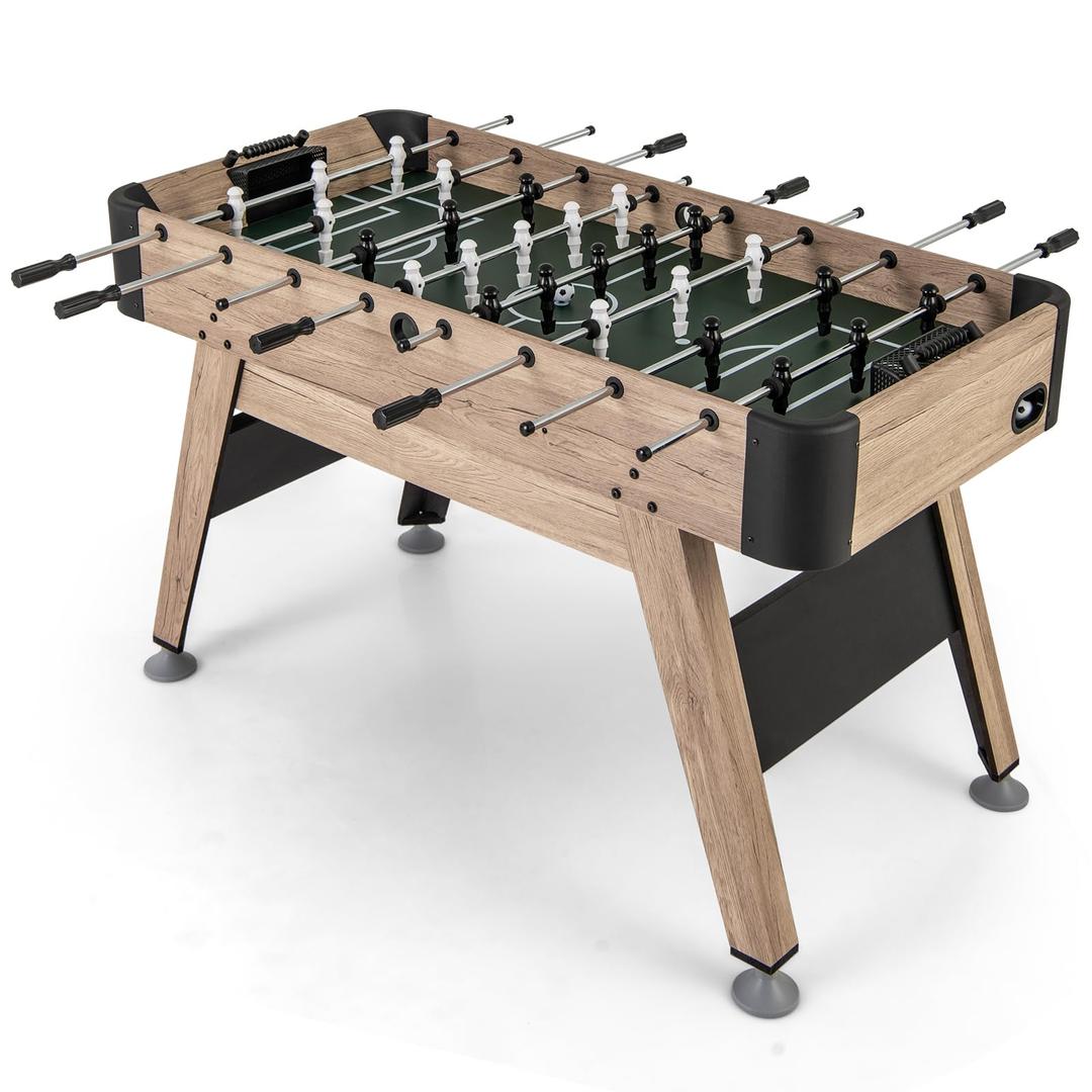 Goplus 54” Foosball Table for Adults, Competition Full Size Soccer Game Table with 2 Balls, 26 Players, Adjustable Leg Levelers, Arcade Football Table with for Kids Family Game Rooms, Bars, Parties