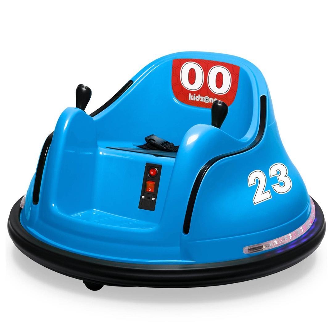 Kidzone 6V Electric Ride On Bumper Car for Kids & Toddlers 1.5-6 Years Old, DIY Sticker Baby Bumping Toy Gifts W/Remote Control, LED Lights & 360 Degree Spin, ASTM Certified