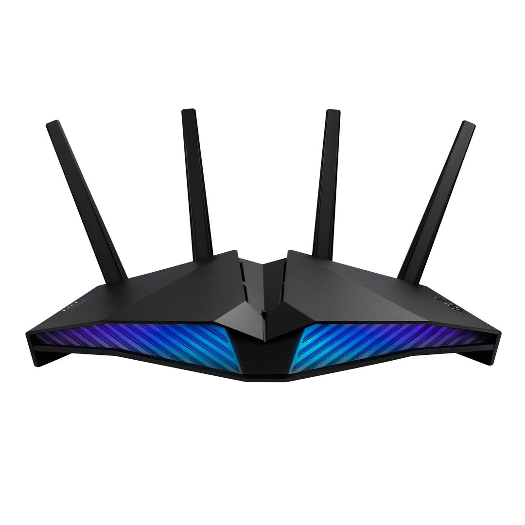 ASUSRT-AX82U Gaming Router (Ai Mesh WLAN System, Aura RGB, WiFi 6 AX5400, Gaming Engine, Gigabit, 1.5 GHz TC CPU, AiProtection, USB 3.2)