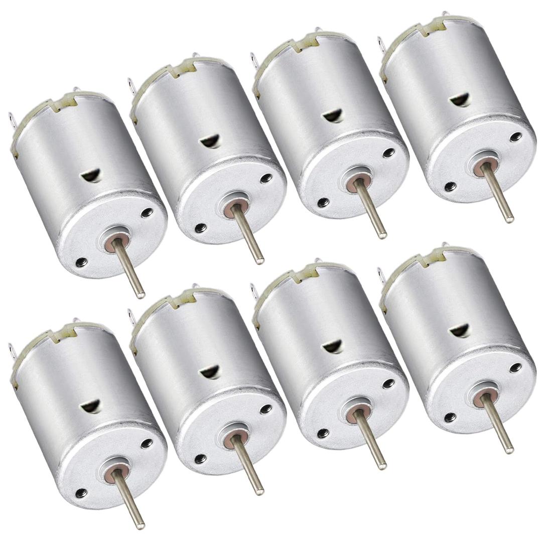 8Pack DC Motor 3V-12V 280 Micro Motor Round Shaft Electric Motor for DIY Airplane RC Boat Toys Model DIY Hobby