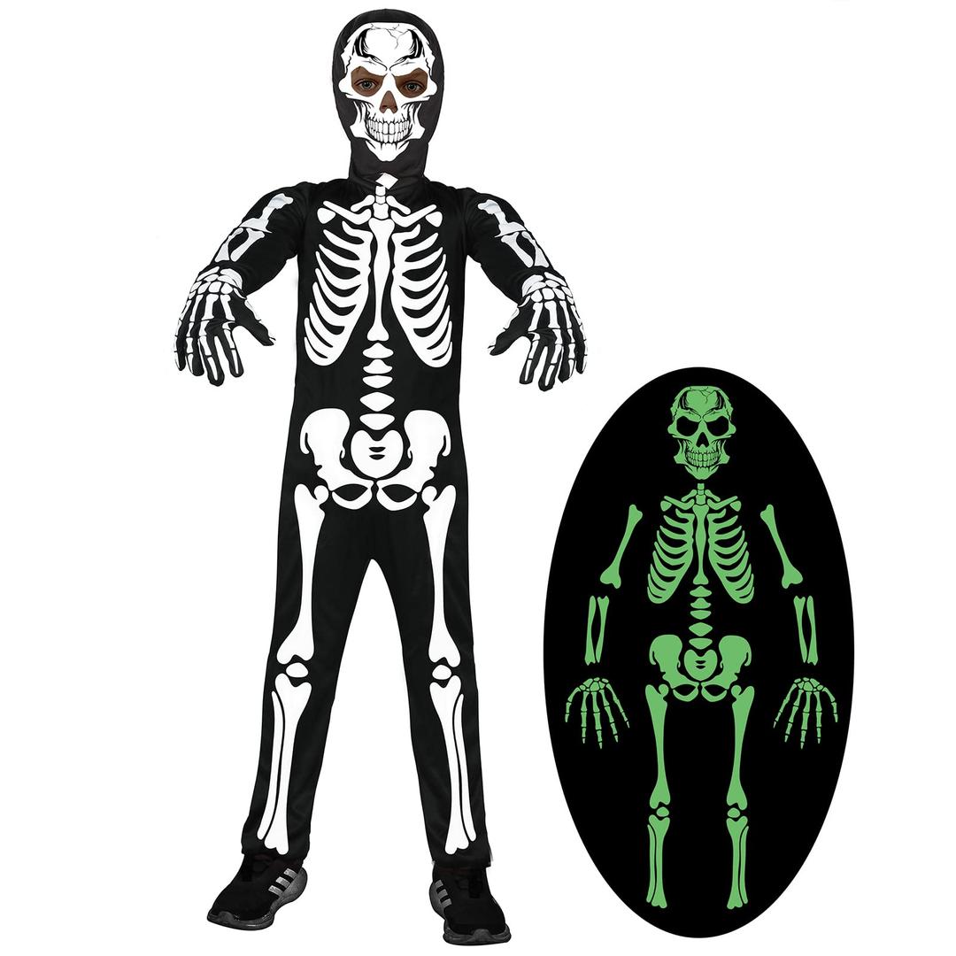 KoatobborBoys Skeleton Costume Glow in the Dark Halloween Scary Costumes for Kids