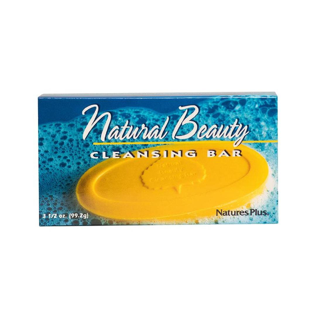 NaturesPlus Natural Beauty Cleansing Bar - 3.5 oz - Cleanse, Soothe & Protect Skin - With Vitamin E, Allantoin, Humectants & Emollients