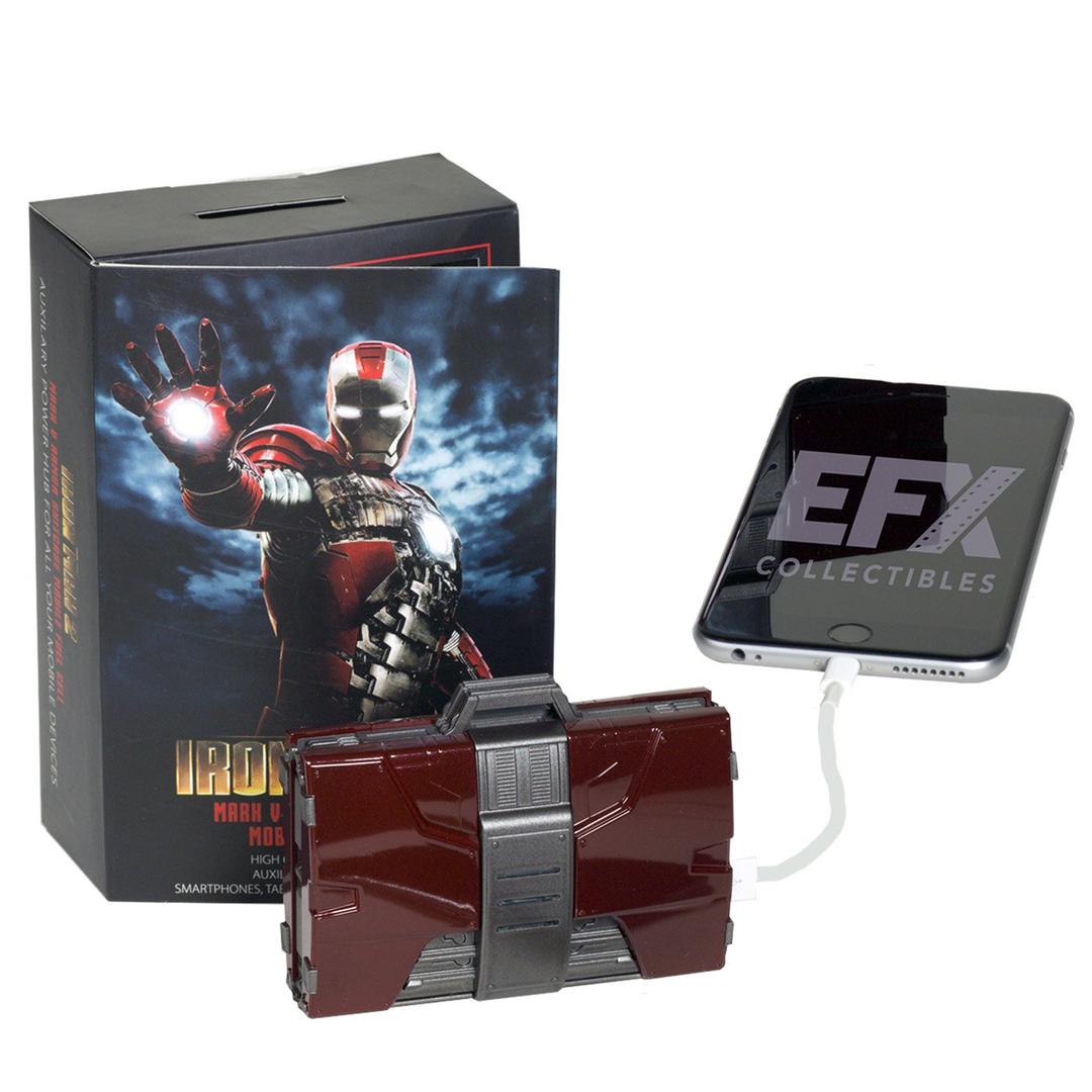 Iron Man Mark V Armor Suitcase Mobile Battery Charger (1/4 Scale), Red/Grey