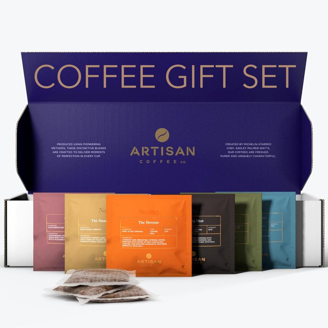 Artisan Coffee Co. The Coffee Bag Tasting Collection | Coffee Gift | Coffee Gift Set | Selection of Characteristic Blends and Roasts | 100% Arabica Beans | 18 Coffee Bags