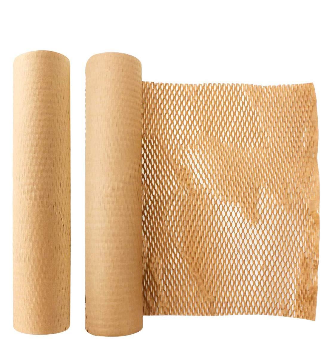 Helpers Lab Honeycomb Paper Packaging 30cm x 10m Honeycomb Cushioning Wrap Perforated- 32.8ft Honeycomb Wrap Roll Packing Honeycomb for Packing & Moving void fill Paper Packing Peanuts Packaging Fill