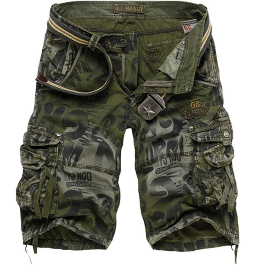 Passion-EYE Men's Combat Summer Causal Military Style Cargo Army Shorts Multi Pocket Plus Size