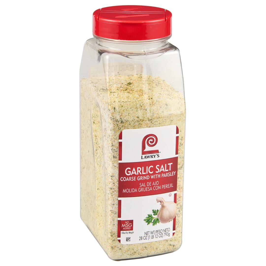 Lawry's Coarse Grind Garlic Salt with Parsley, 28 oz - One 28 Ounce Container of Garlic Salt and Parsley Seasoning for Beef, Poultry, Stir-Fry and Pasta