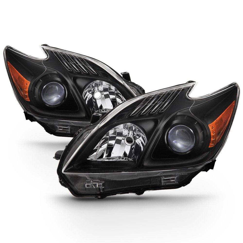 ACANII - For Upgrade Black 2010-2011 Toyota Prius Halogen Headlights Headlamps Driver + Passenger Side