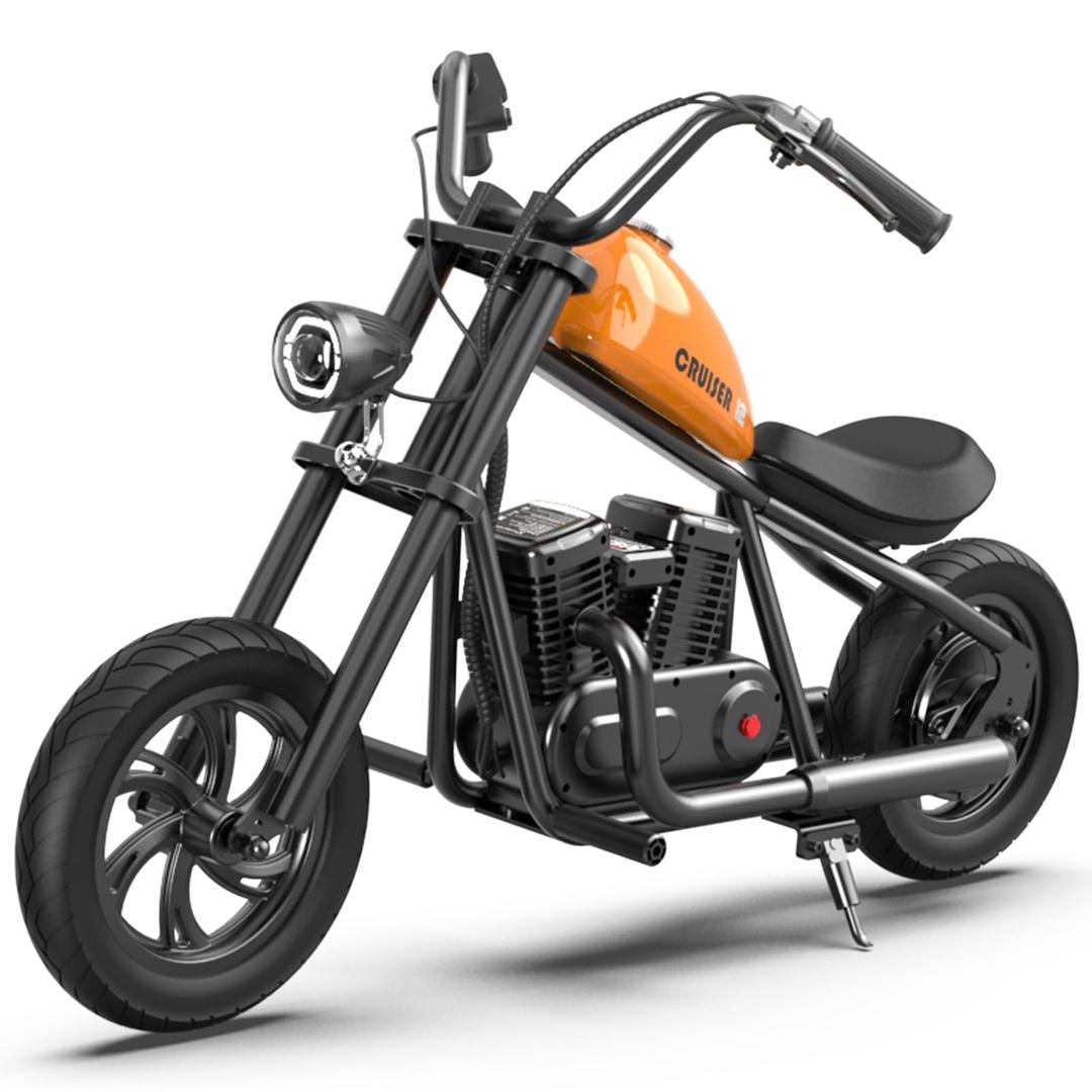 HYPER GOGOCruiser 12 -Electric Kids Motorbike Electric Motorbike Up to 10MPH & 60 Minutes Continuous Ride for Kids Age 3+(Orange)