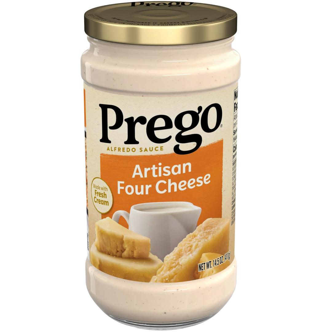 PregoFour Cheese Alfredo Pasta Sauce, 14.5 oz Jar