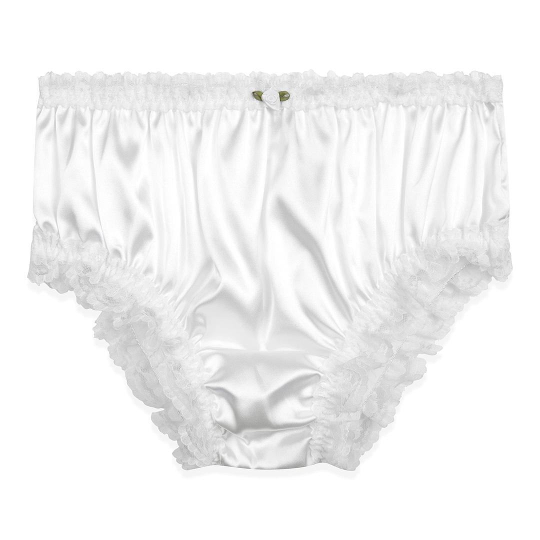 Women's Satin Frilly Lace Sissy French Knickers Briefs Panties