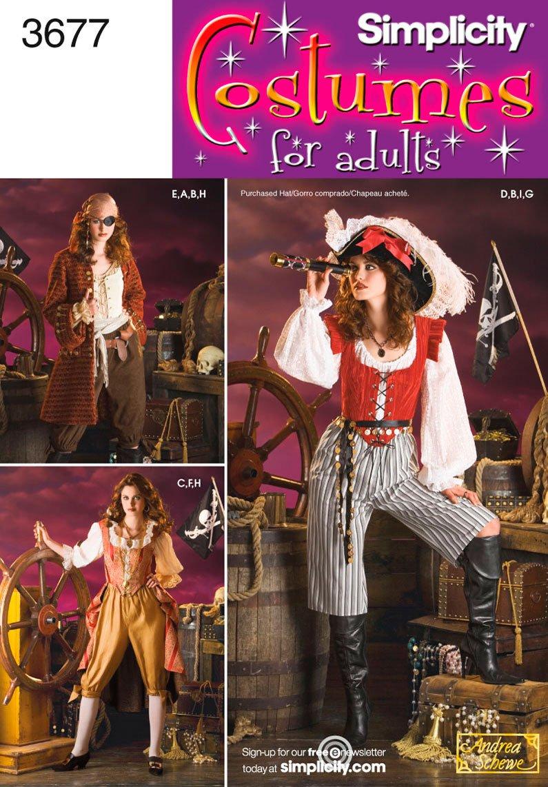 Simplicity Sewing Pattern 3677 Misses Costumes, RR (14-16-18-20)