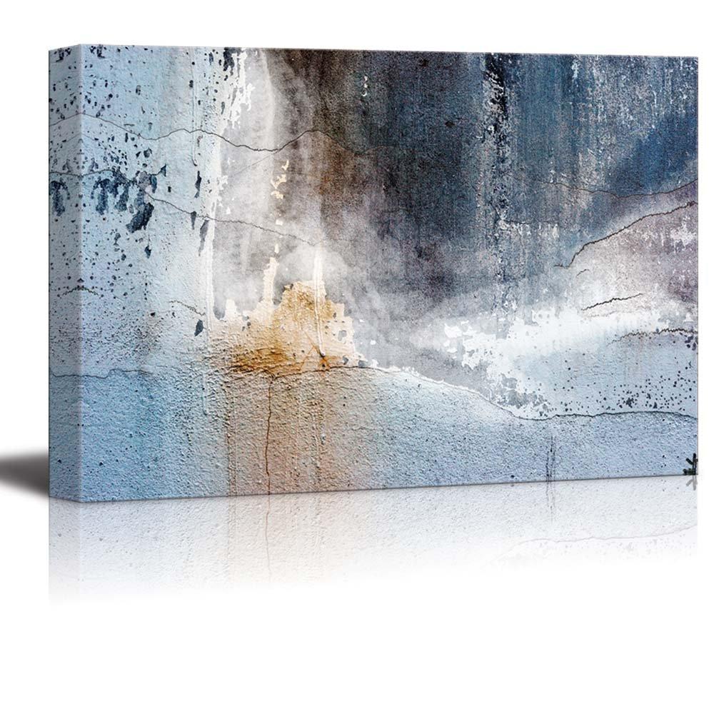 Abstract Canvas Art - Aged Wall - Giclee Print Modern Wall Art | Stretched Gallery Wrap Ready to Hang Home Decoration - 32x48 inches