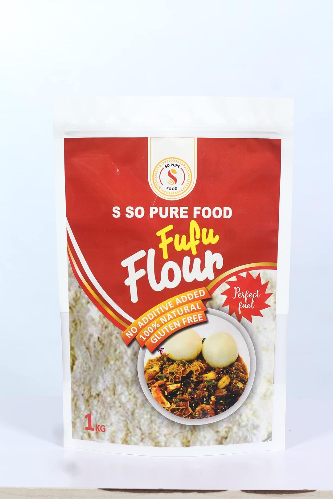 So Pure Fufu Flour, Fufu Mix, Fufu Flour African, Fufu African Food Fufu Powder, Traditional African Food 1.21lbs