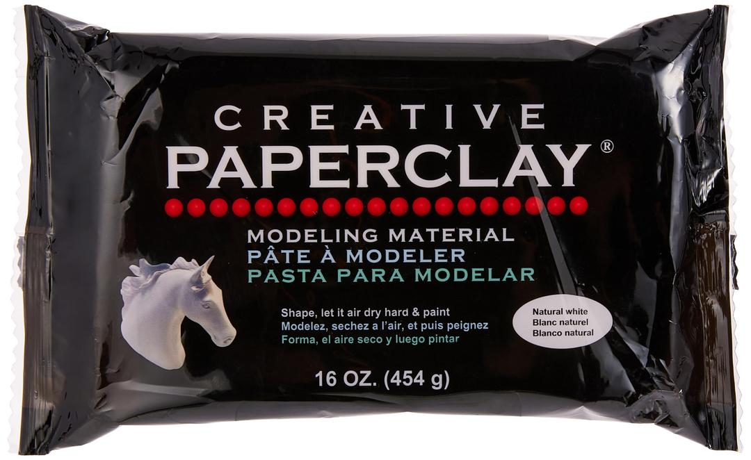 Creative Paperclay for Modeling Compound, 16-Ounce, White, 4" x 1" x 8" (Length x Width x Height)