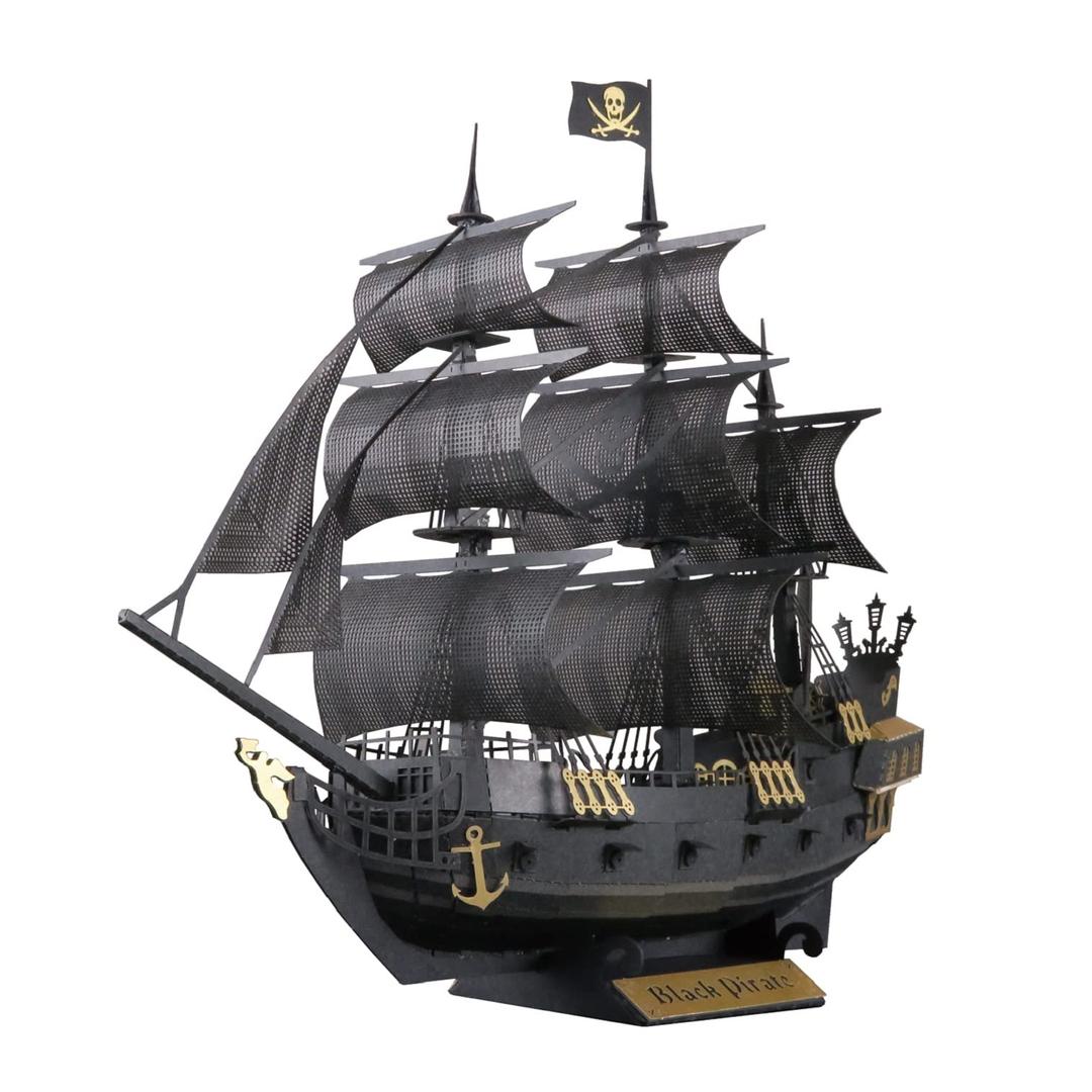 Paper Nano Black Pirate Ship Building Kit