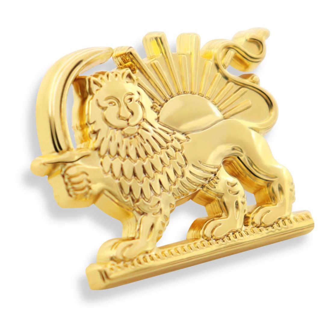 Persia Iran Flag Lapel pins Bulk Metal Old Persian Iranian Lion Sun and Crown pin Souvenir Series Gifts