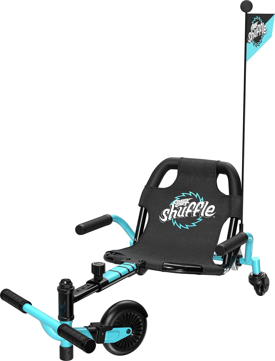 Crazy Cart Shuffle by Razor – Kid-Powered Drifting Go-Kart for Ages 4+, Crazy Cart Drift Bar Technology, Adjustable Frame with 5 Length Settings