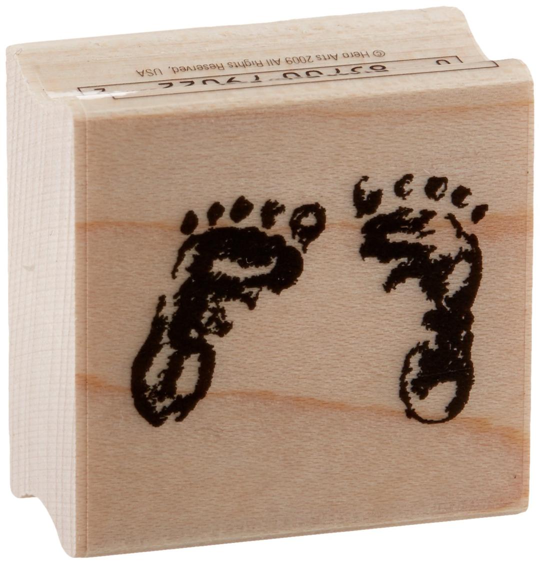 Hero Arts B1022 Wood Stamps, Baby Feet