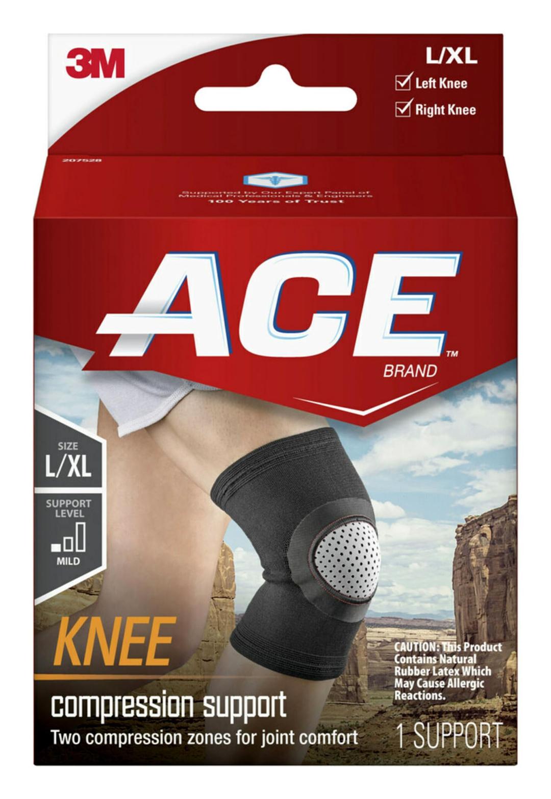 ACE Compression Knee Support Neoprene, Large/X- Large