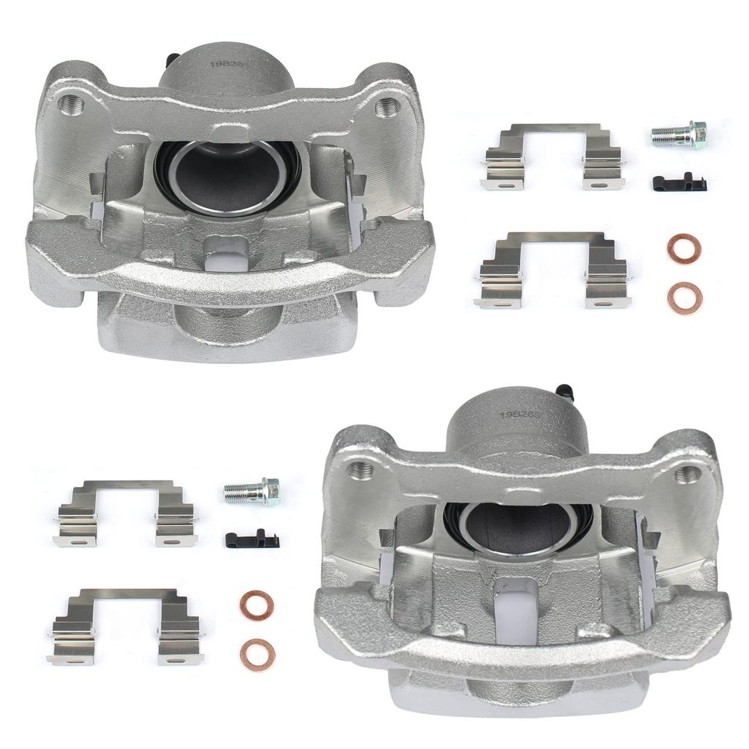 Autoround Front Disc Brake Caliper Assembly with Bracket fit for Toyota Corolla/Matrix, Pontiac Vibe 2003 2004 2005 2006 2007 2008 Both Driver Passenger Side, Replacement # 19B2698 19B2699