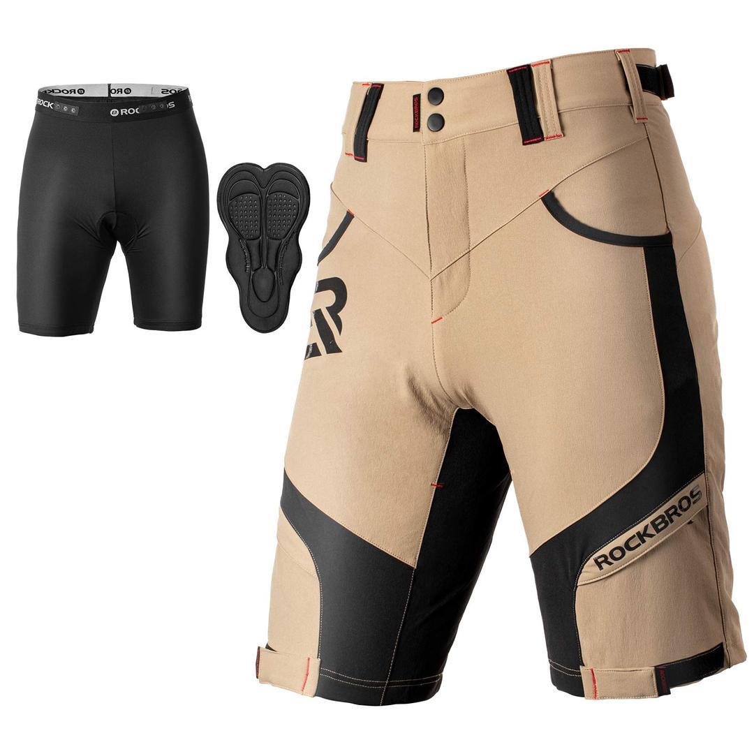 ROCKBROS Mountain Bike Shorts MTB Bike Shorts for Men Padded Mountain Bike Shorts