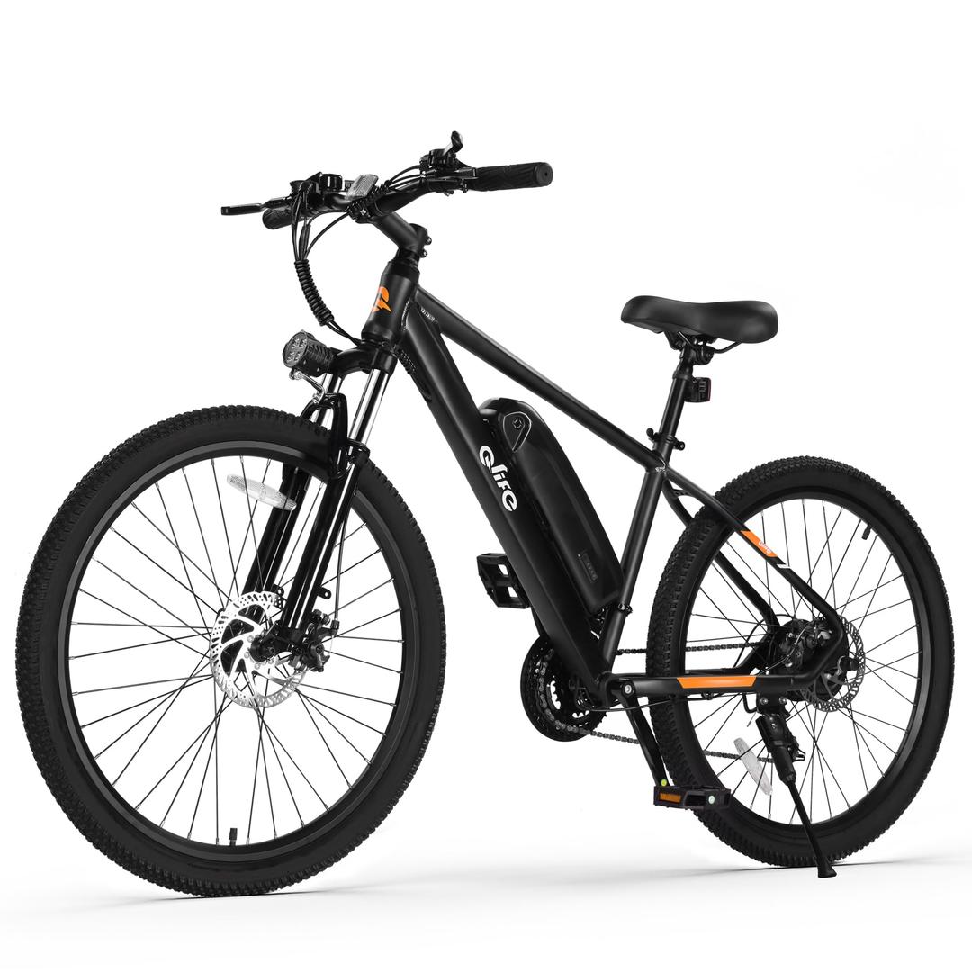 Racer Electric Bike for Adults - 21-Speed Mountain Lightweight Ebike with Peak 750W 22MPH Brushless Motor, 375Wh Removable Battery, 26X2.1 Tire Step Over E-MTB, Up to 40 Miles