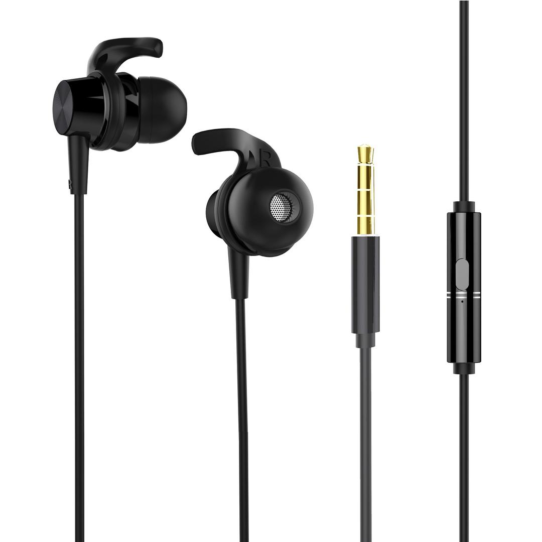 TZY In Ear Headphones with Mic Wired Earbuds with Microphone Black