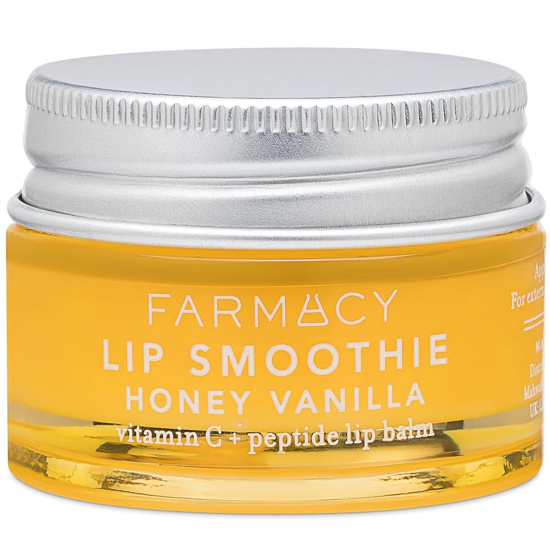 FarmacyLip Smoothie Peptide Lip Balm - Lip Moisturizer & Plumper with Vitamin C - Honey Vanilla Scented with High Gloss Finish