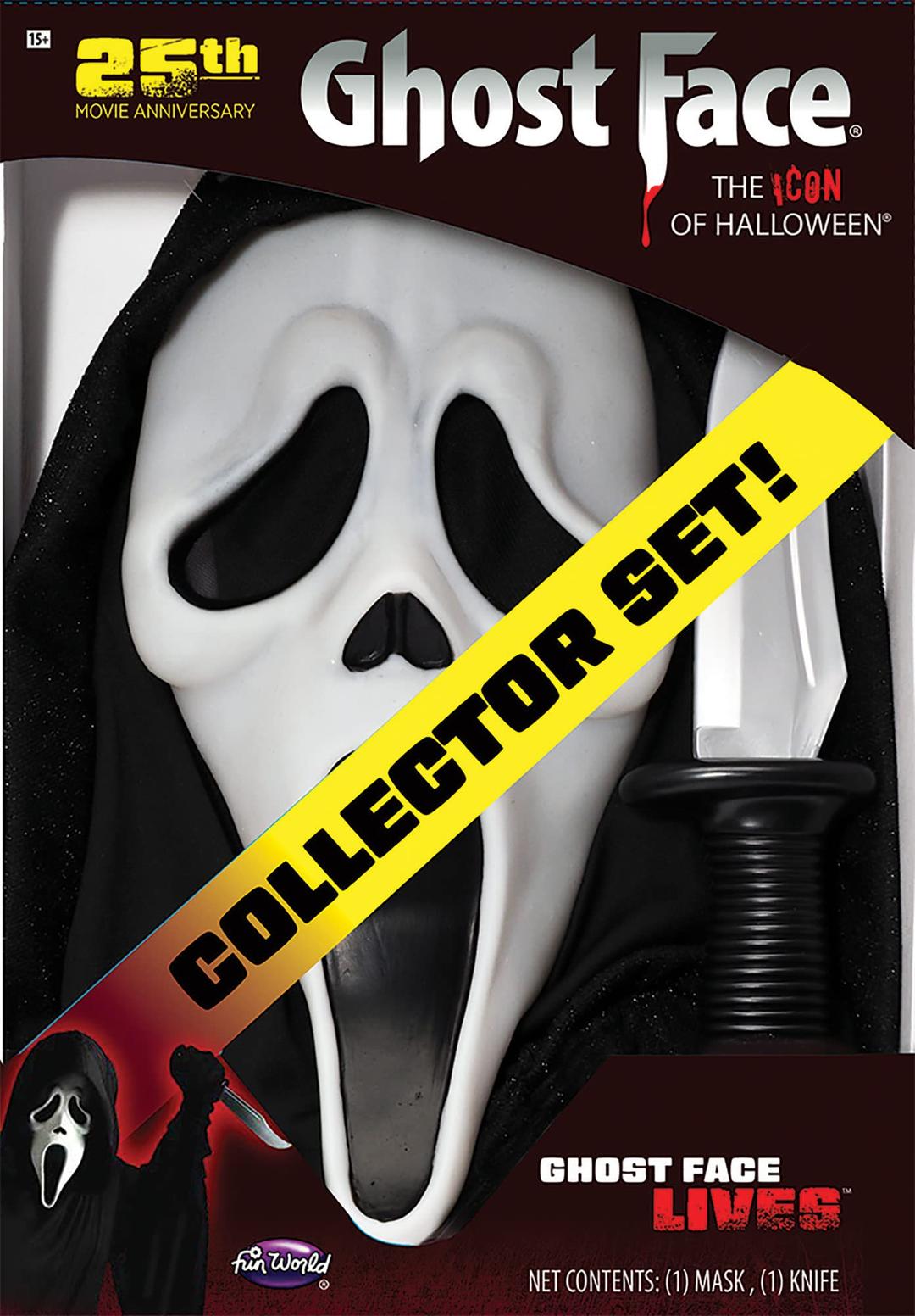 25th Movie Anniversary Ghost Face Collector Set Mask And Knife