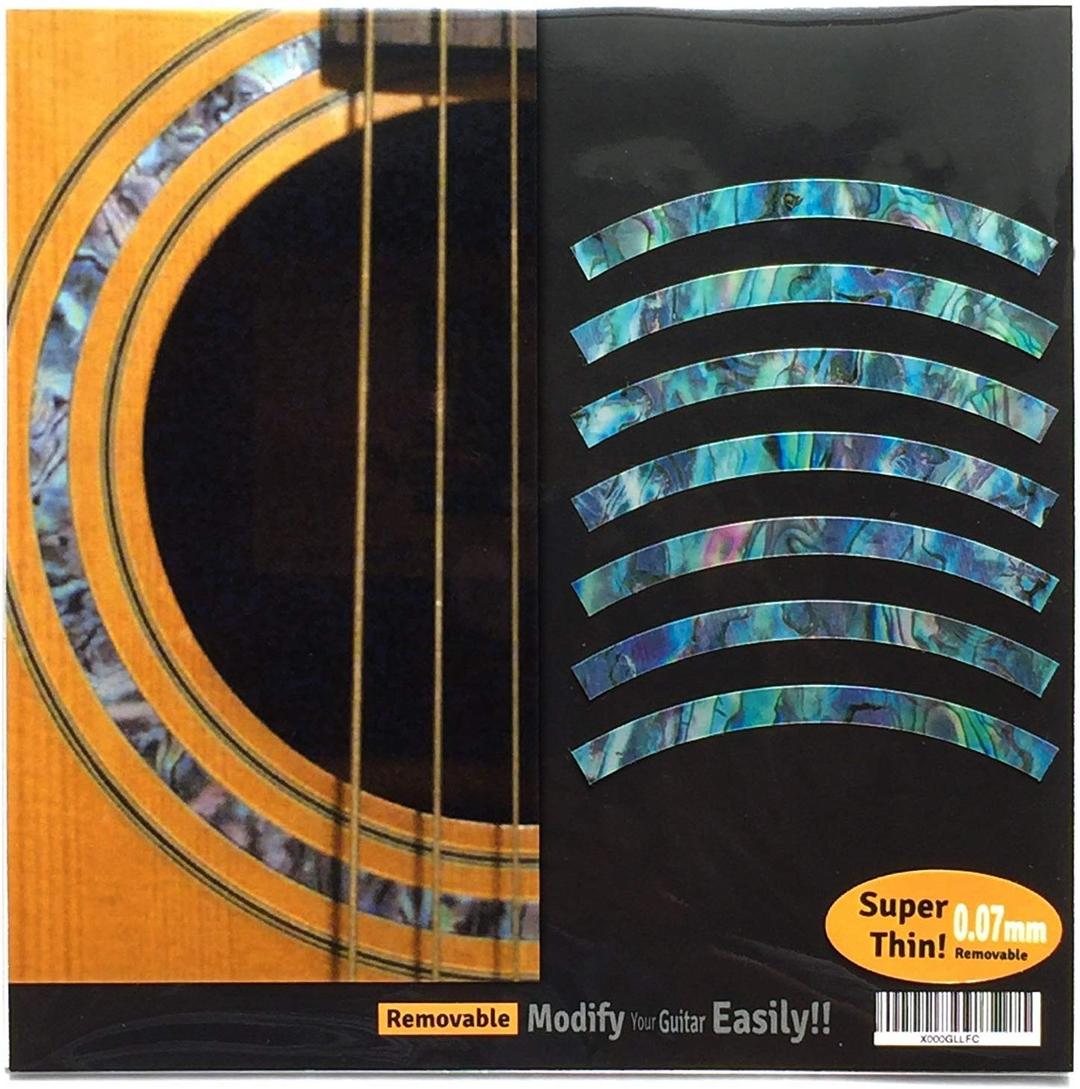 Inlay Stickers RS-244ST-BL Acoustic Guitars - Soundhole Rosette/Purfling - Stripe - Abalone Blue