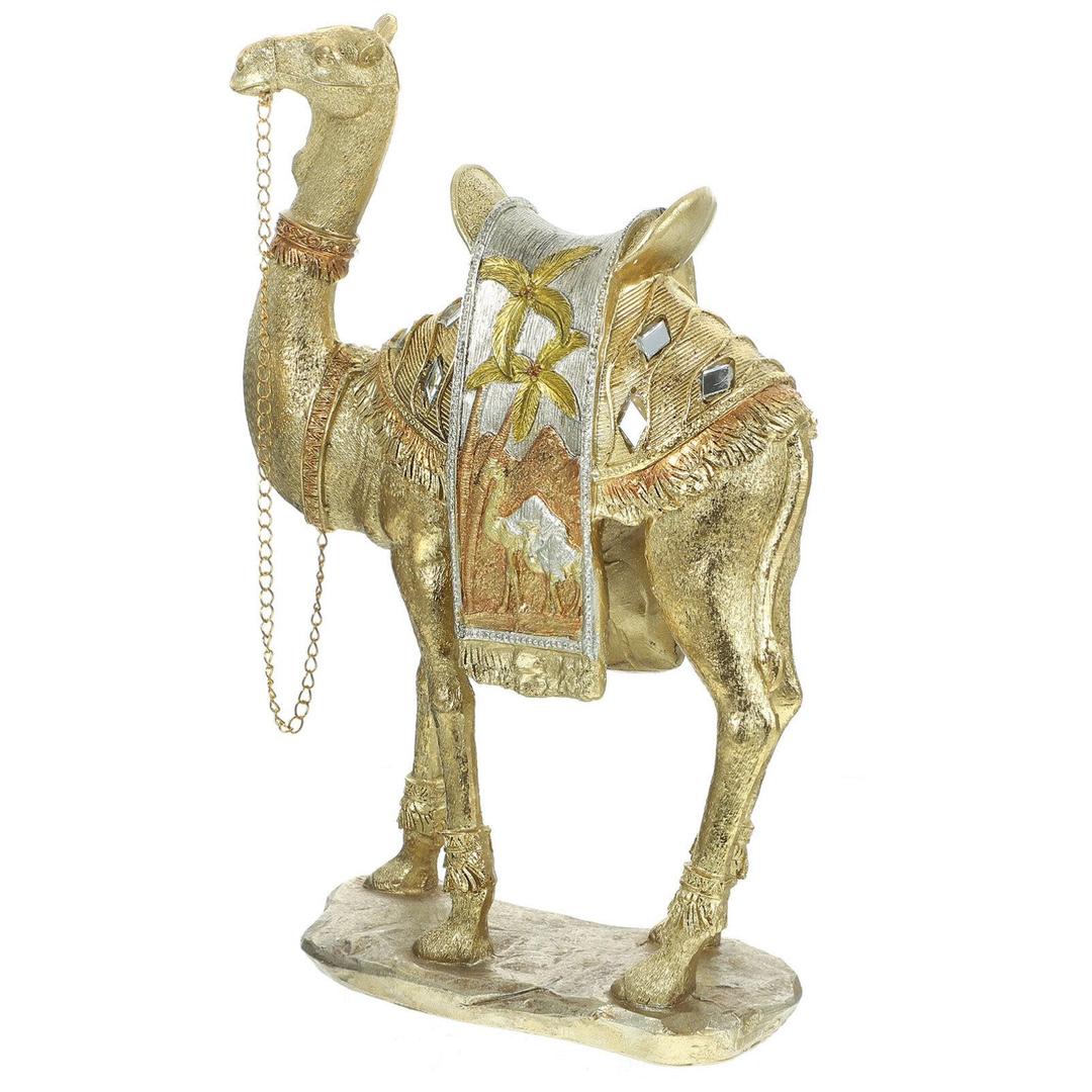 Brass Camel Figurine Gold Desert Animal Figurines Small Statues Standing Camel Decor Ornament Office Home Desktop Decoration Picture 1