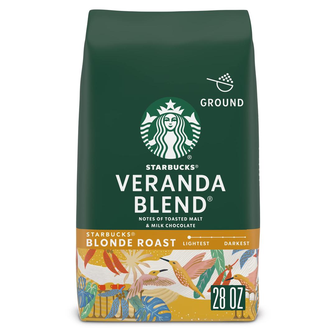 StarbucksGround Coffee, Starbucks Blonde Roast Coffee, Veranda Blend, 100% Arabica, 1 bag (28 oz)