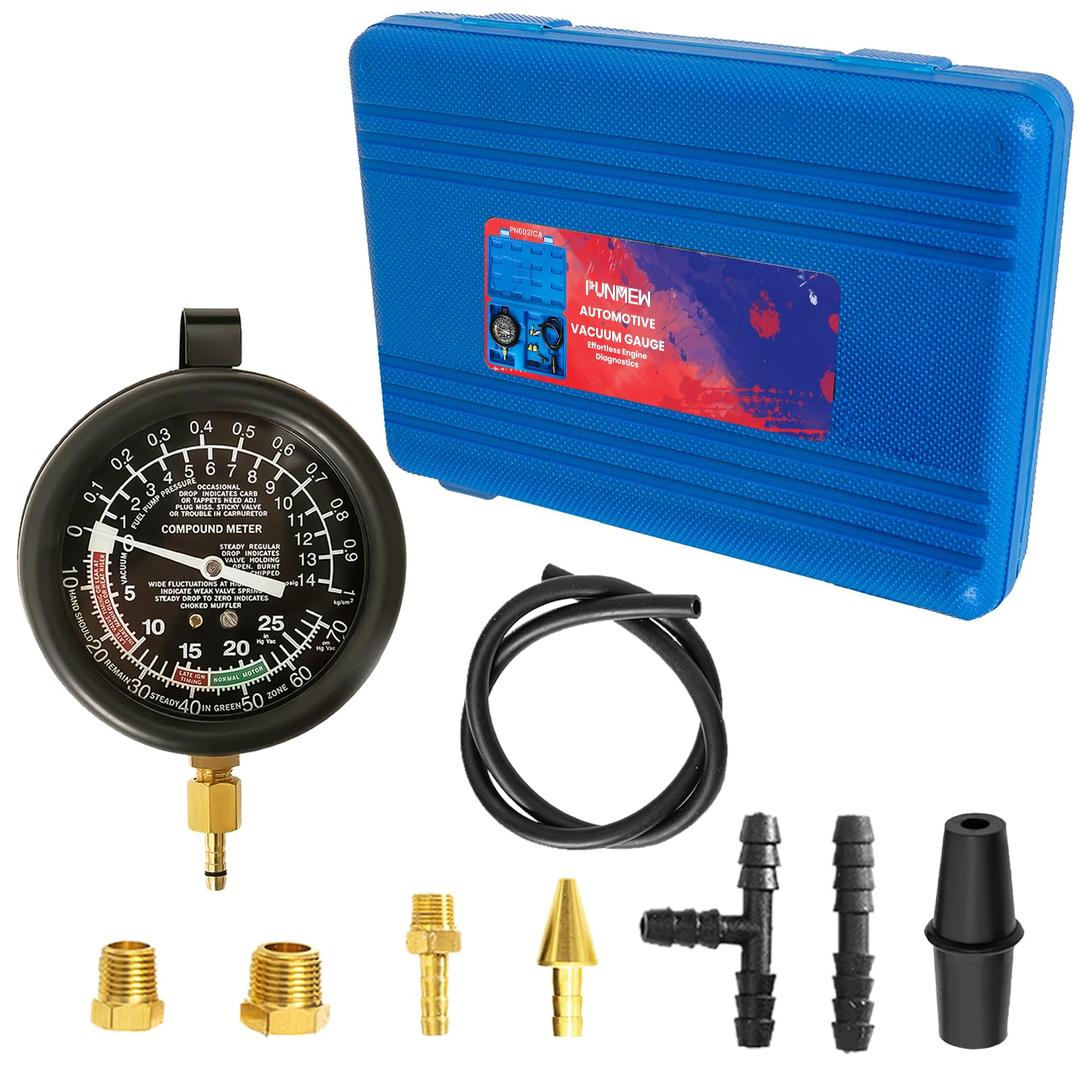 Vacuum Gauge Automotive Professional Vacuum Tester Fuel Pressure Tester Kit Automotive Vacuum Gauge