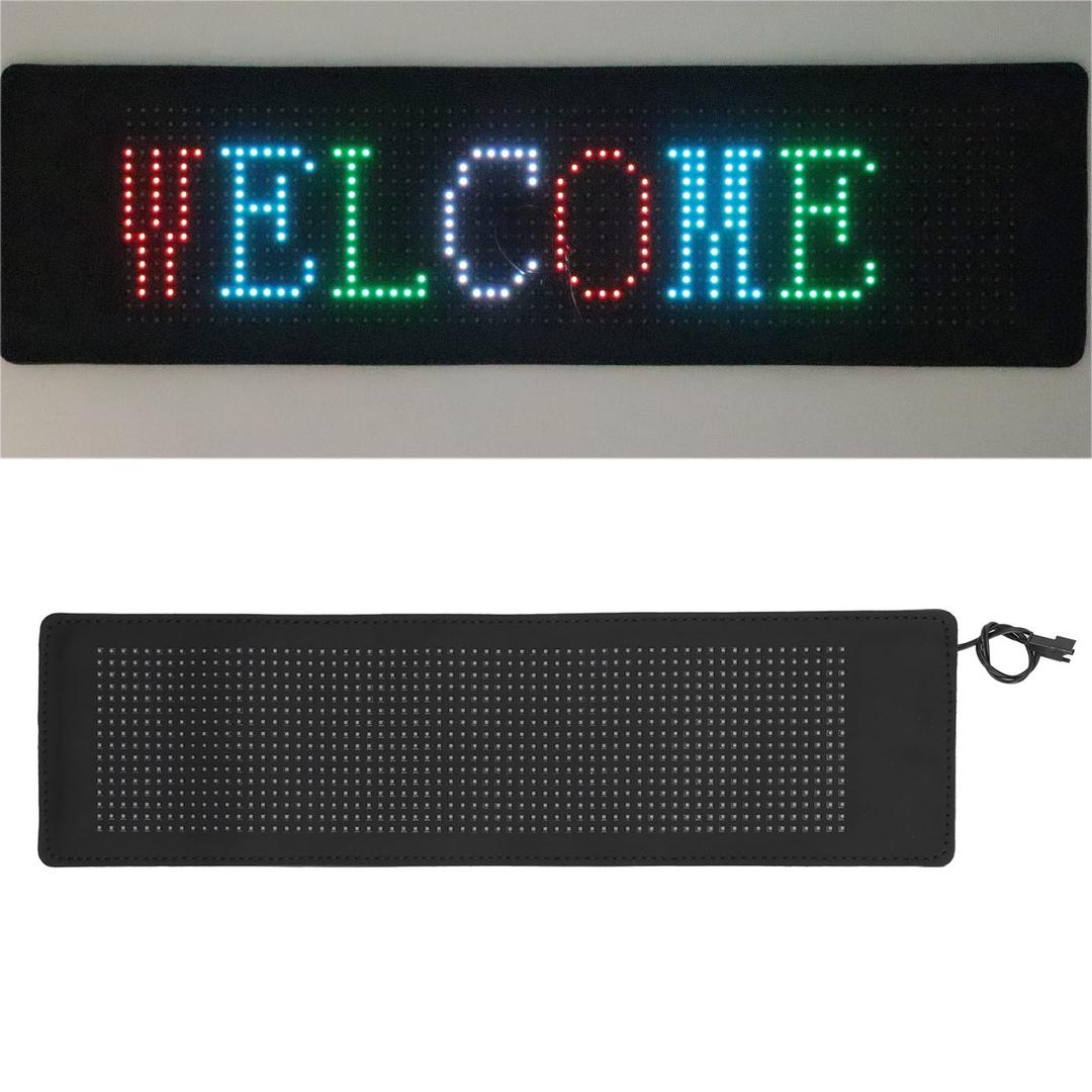 Cryfokt Bright Advertising LED Sign, USB App Control Flexible LED Screen, Custom Text Pattern Animation, Programmable Huge Display, for Shop Car Bar Hotel