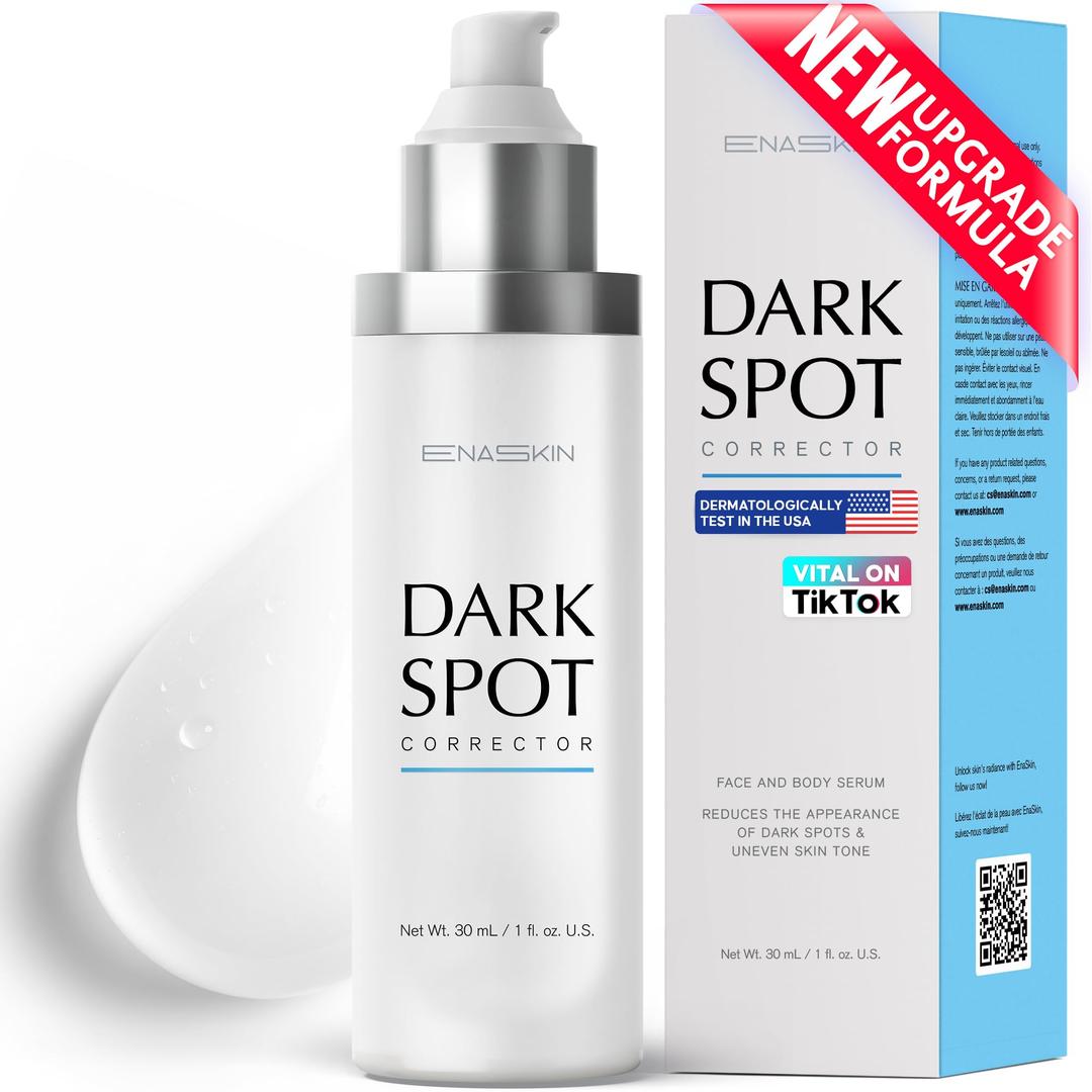 EnaSkin Dark Spot Remover for Face and Body: Age Spot Sun Spot Freckles Melasma Brown Spot Serum - Advanced Formula Corrector Cream with Niacinamide for Women and Men (1.0 Fl Oz)