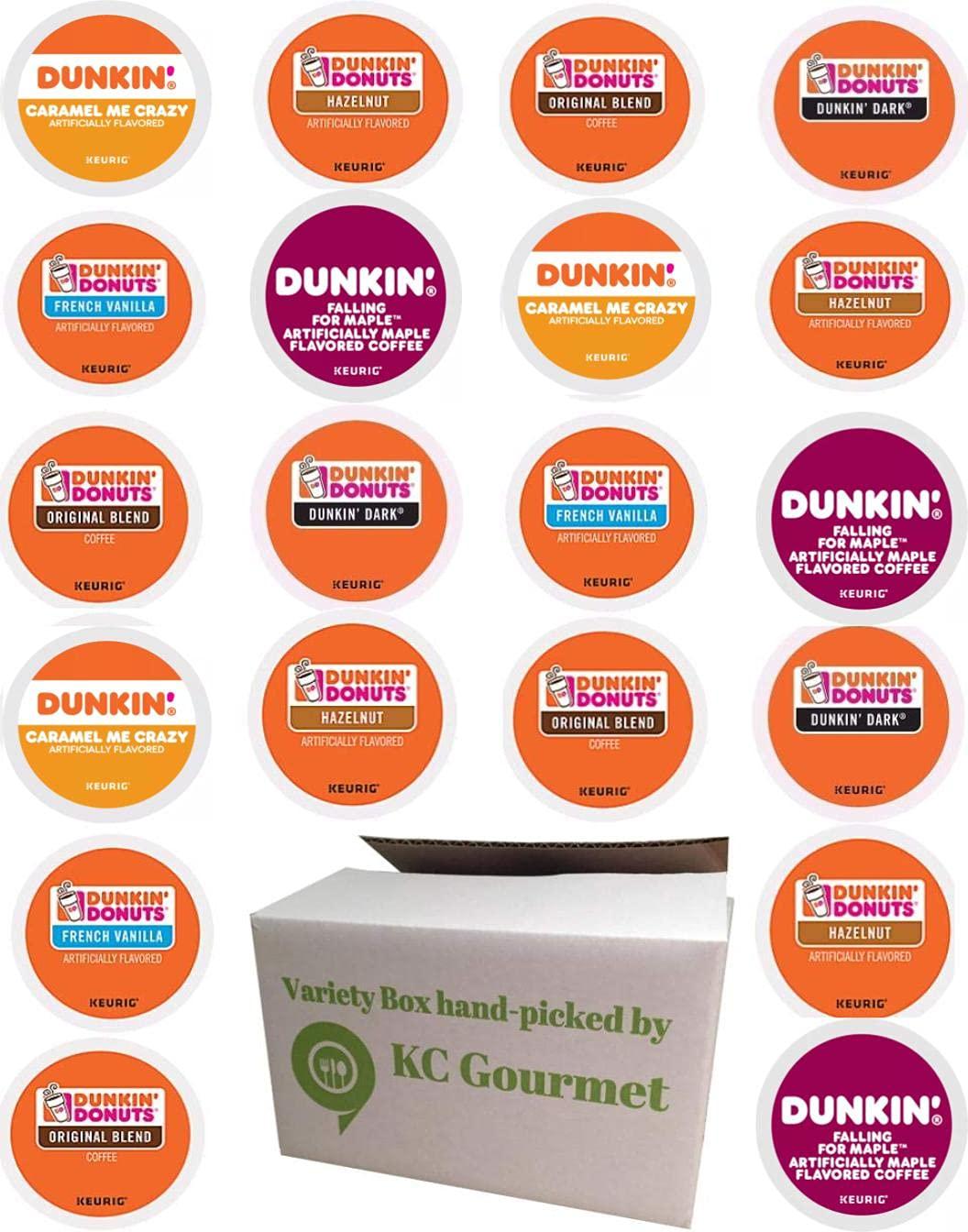 Variety pack of Dunkin Donuts Coffee K Cups for All Keurig K Cup Brewers - (6 flavors, NO DECAF, 4 K cups each flavor, Total of 24)