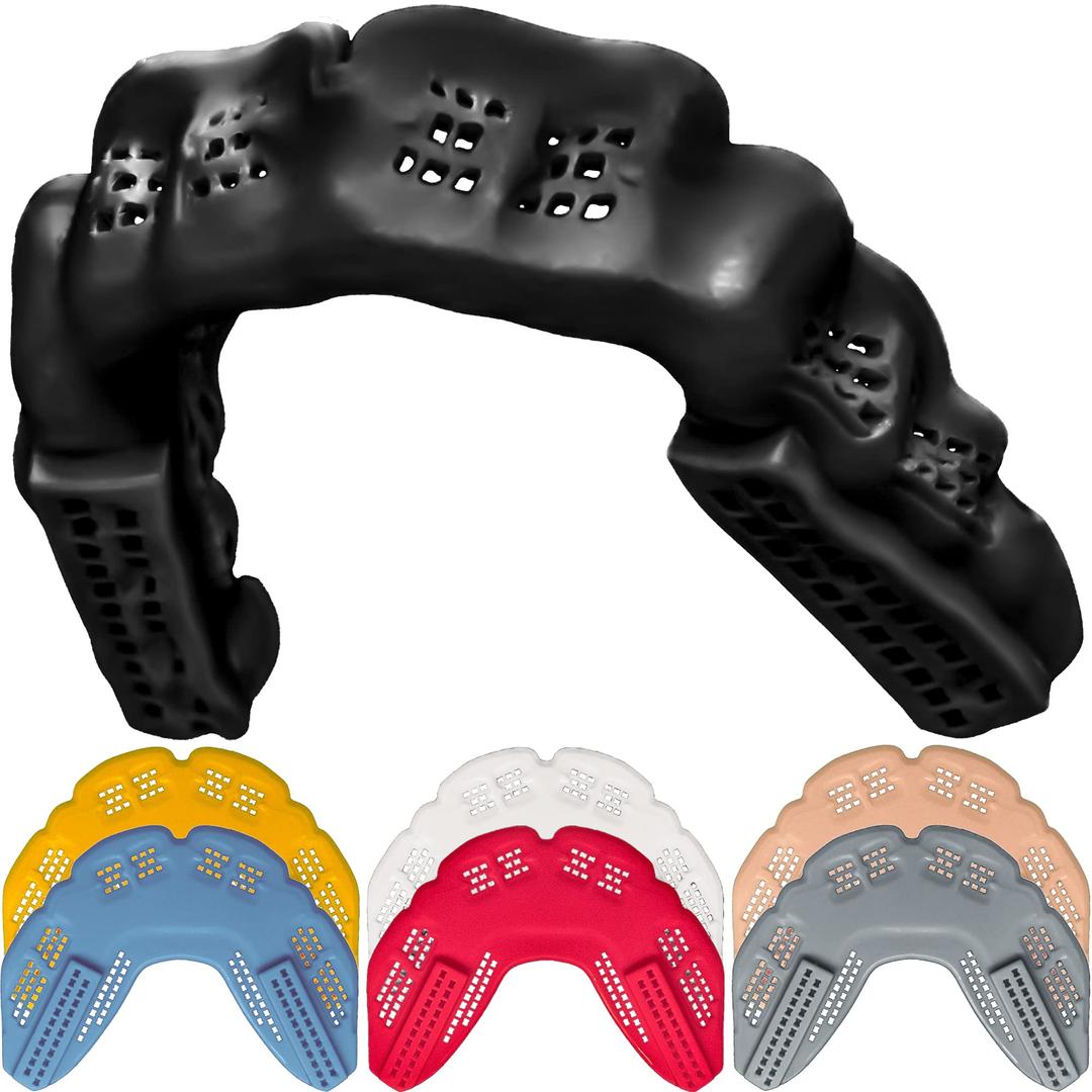 Bulletproof: World’s Thinnest Most Breathable Mouthguard is 3X Stronger! Sports Mouth Guard Adult Youth Braces. MMA Wrestling Basketball Football Hockey Lacrosse BJJ Boxing & Grinding Teeth. Men Women