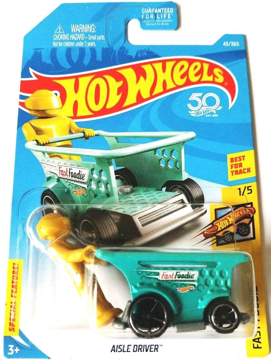 Hot Wheels 2018 50th Anniversary Fast Foodie Aisle Driver (Shopping Cart Car) 43/365, Teal