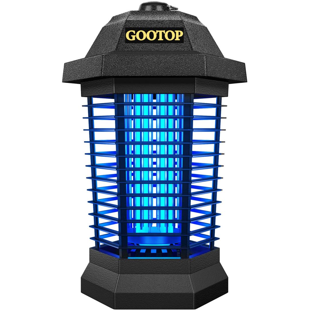 Bug Zapper Outdoor, Mosquito Zapper Outdoor, Electric Fly Zapper, Bug Zapper, Mosquito Killer, Fly Traps, 3 Prong Plug, Flying Insects Zapper Indoor Outdoor 90-130V, 4200V, ABS Plastic Outer (Black)